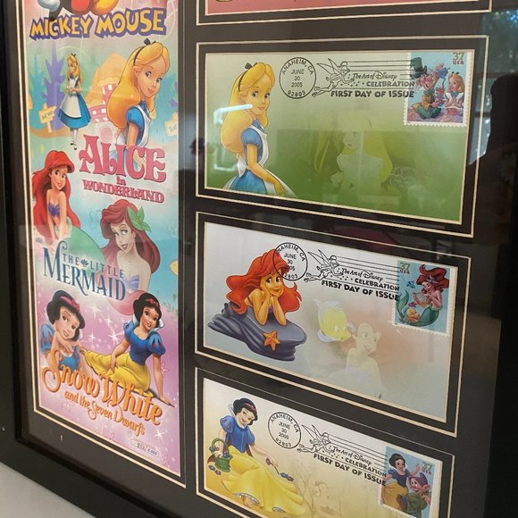 Disney Framed Art Limited Edition Mickey Mouse Alice Snow White Little Mermaid - Picture 2 of 7